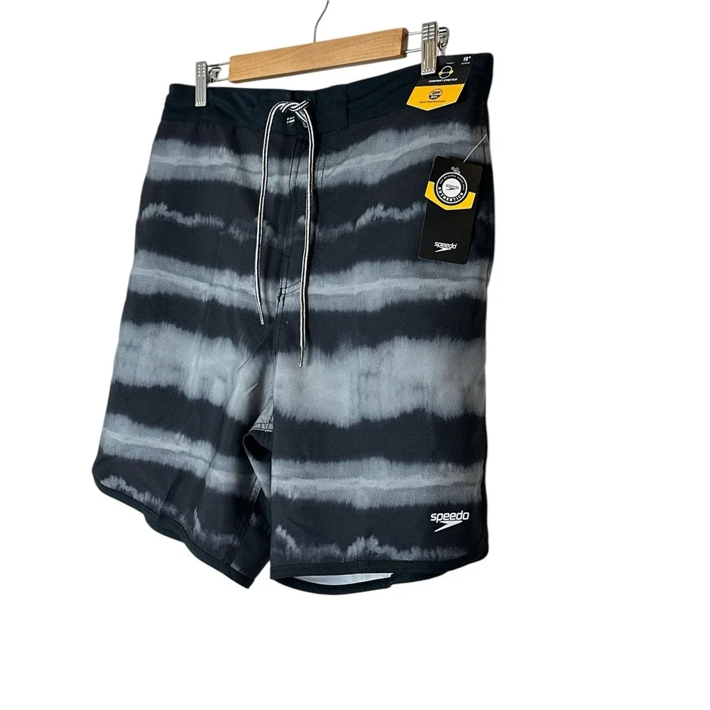 Speedo Swim Shorts Men's Large Elastic Board Swimwear Trunks‎ Beach Pockets New